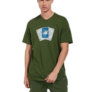Adidas Men's Green Tarot Badge of Sport Short Sleeve Euro‎ Release T-Shirt Large